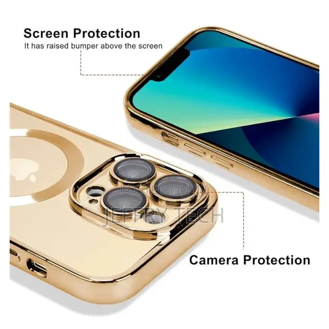 iPhone 12 Pro Max Magnetic - Magsafe - Shockproof Gold Edge