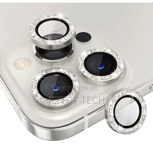 Shiny Camera Lens Protectors / iPhone 14 Pro - Metal - Silve