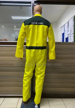 Yellow Black Customized Safety Overall