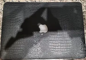 Black Faux Crocodile Macbook Air 13” Case