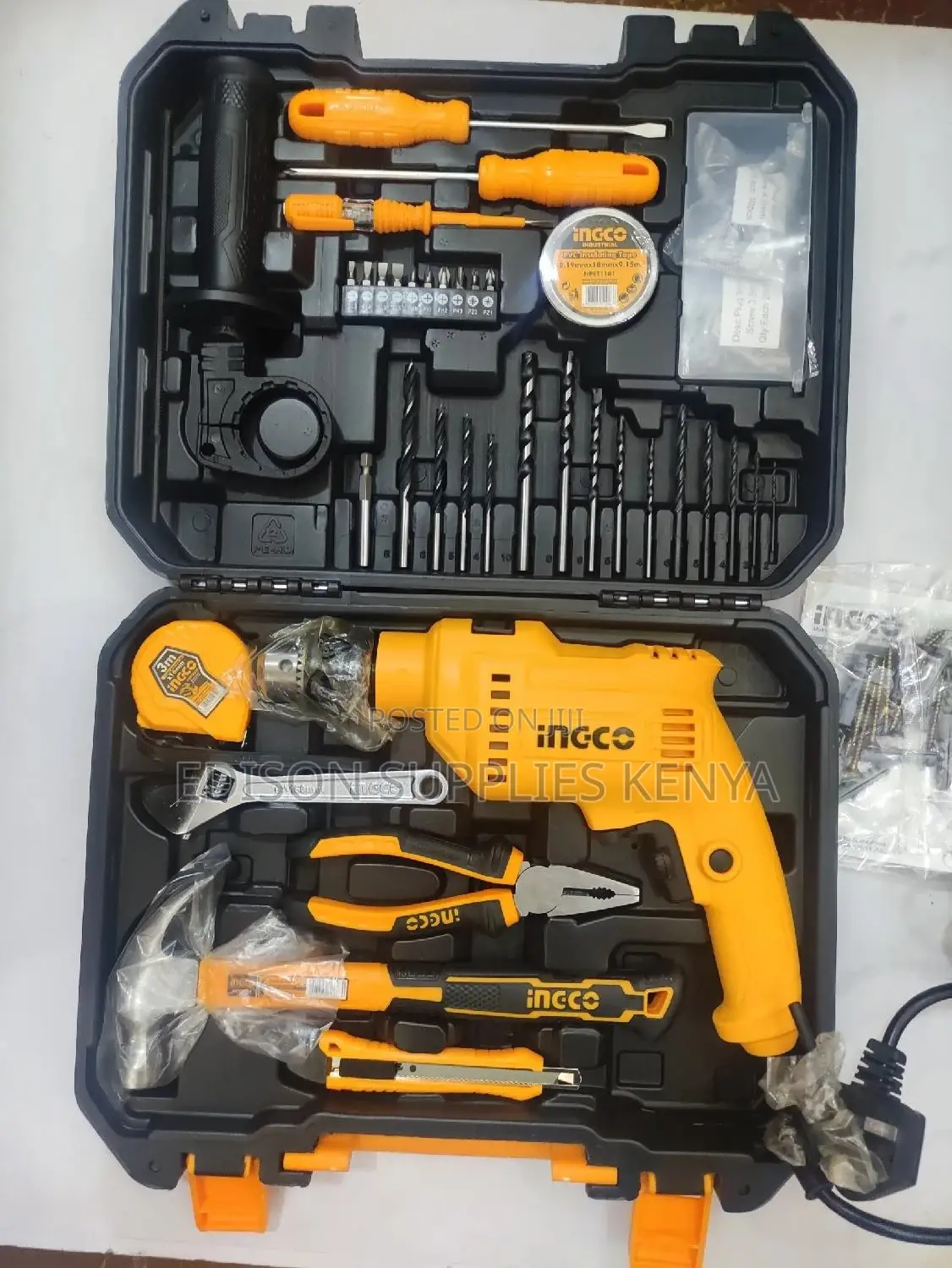 Ingco 115pcs Tools Set 680W Drill Tools Set Wrenches Pliers