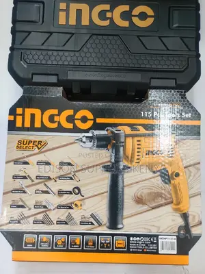 Ingco 115pcs Tools Set 680W Drill Tools Set Wrenches Pliers