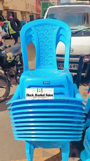 Blue Armless Adix Plastic Chairs