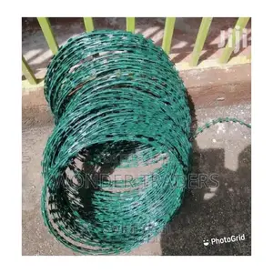 Green Electric Fence Razor Wire