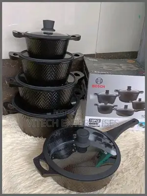 Bosch 10 Pieces Heavy Non-Stick Cooking Pot Sufuria Set