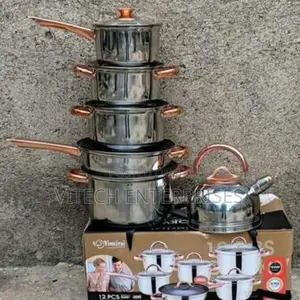 Yimeitai 12pcs Stainless Steel Heavy Nonstick Cookware Set