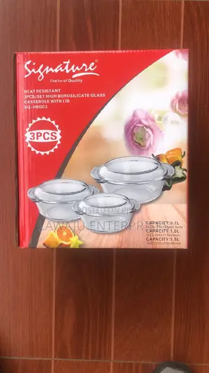 3 PCS Glass Casserole