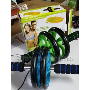 AB Wheel Double Wheel Fitness Abs Roller With FREE Mat