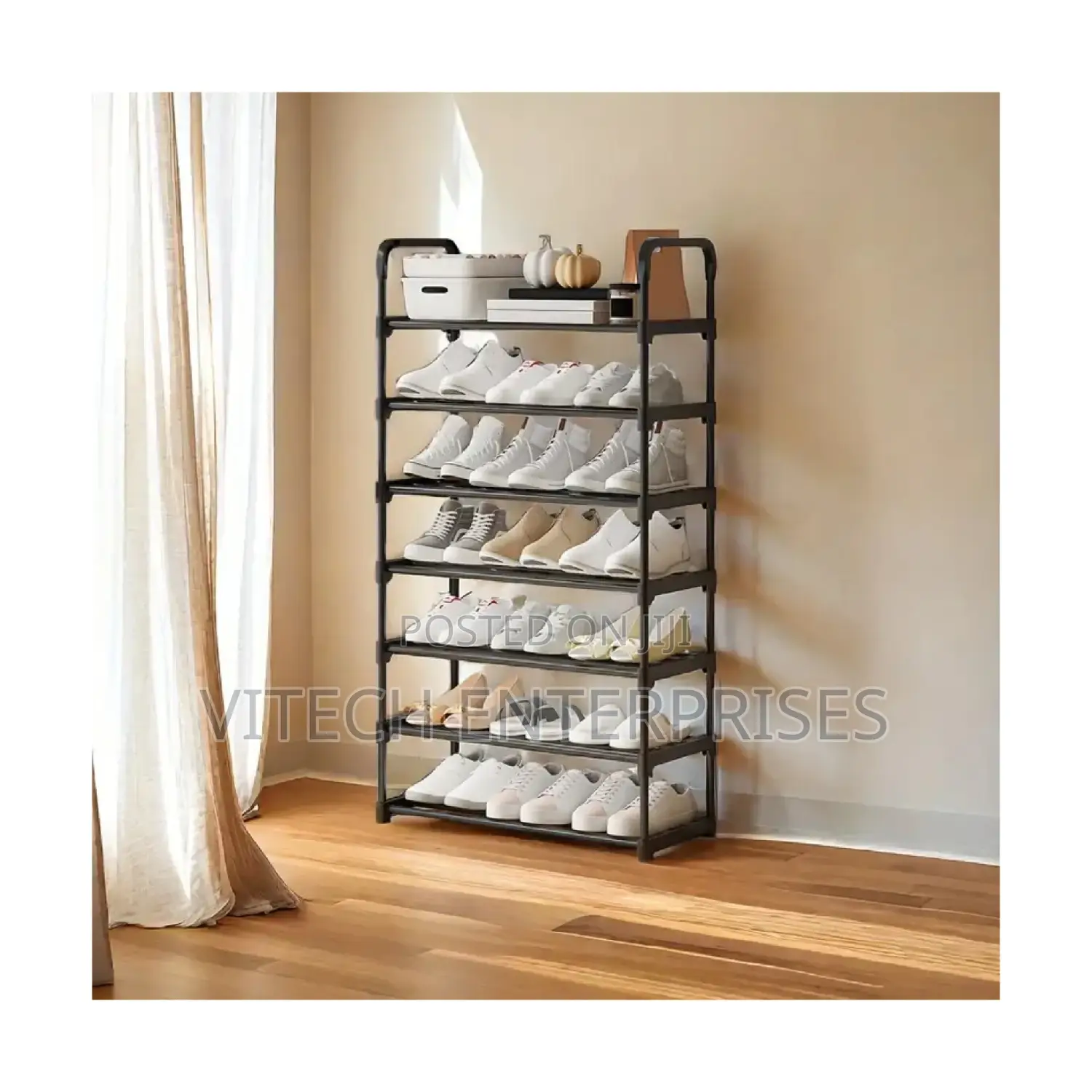 7 Tier Shoe Rack Stainless Steel