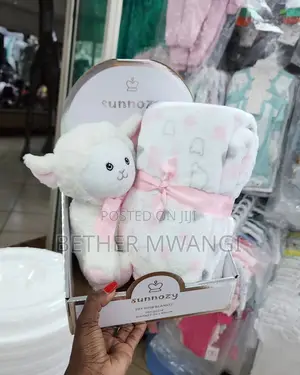 Cute Warm Fleece Blanket With Plush Doll Available in Kenya