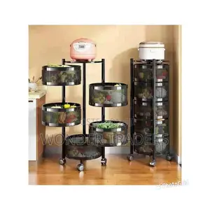 Round Fruit/Kitchen Storage Rack With Wheels*
*5 Tier
