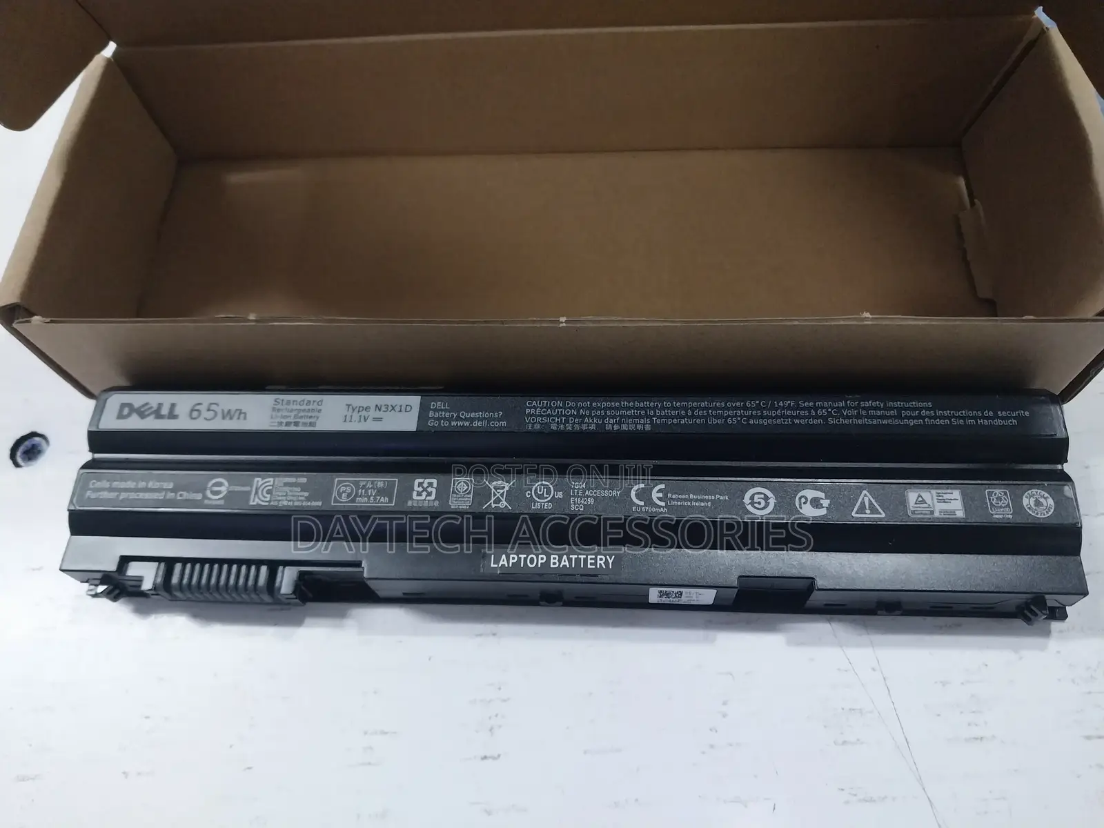 Dell Laptop Battery E6520, E6420, E5520, E5420 6 Cell 65wh