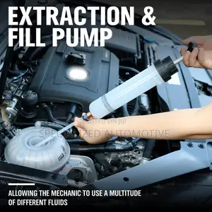 Vehicle Manual Fluid Extractor and Refill Syringe Pump