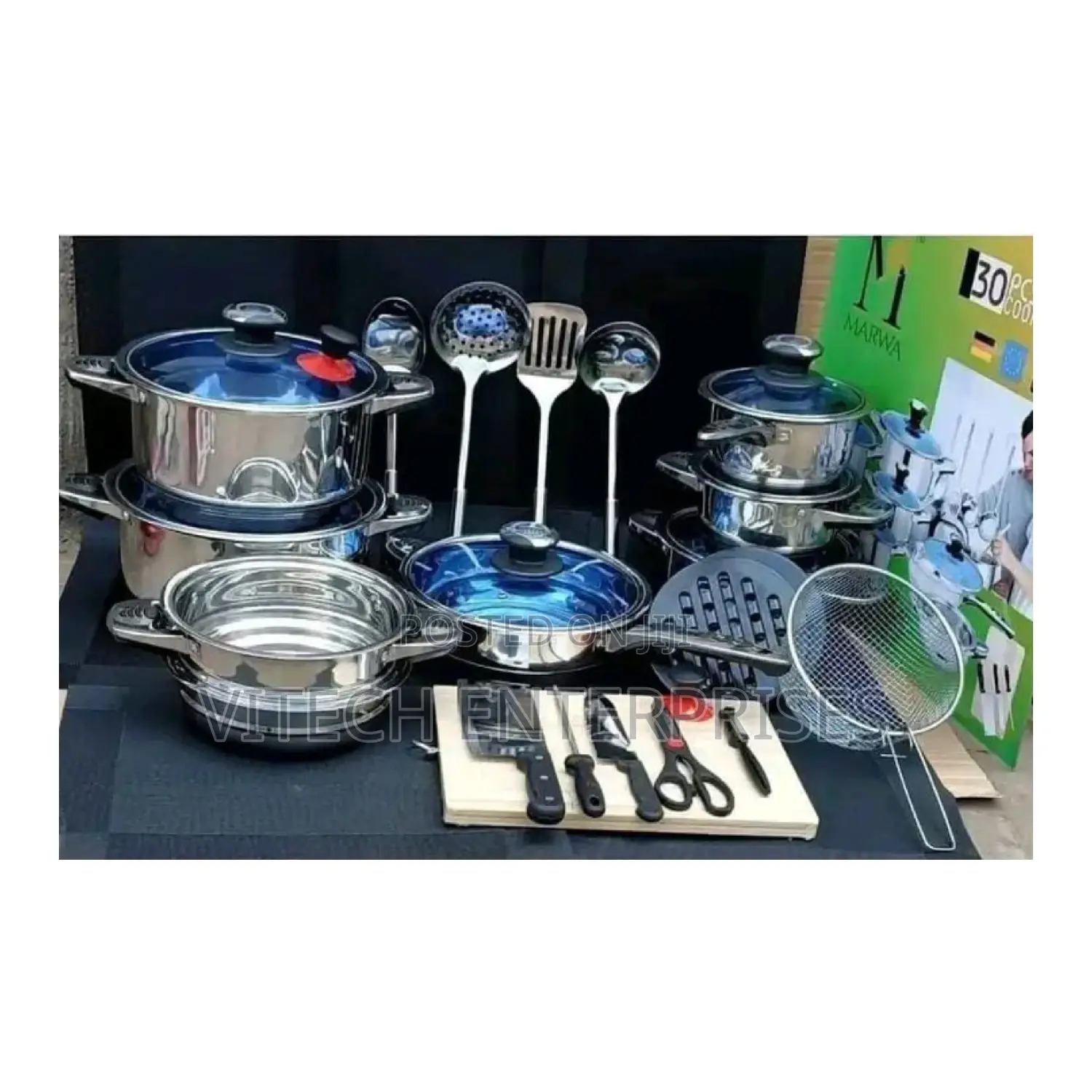 Marwa Heavy Duty German 30 PCS Cooking Pot Set/