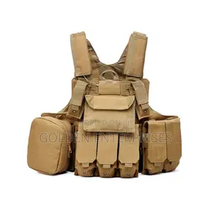 Beige Tactical Adjustable Body Armour Military Vest
