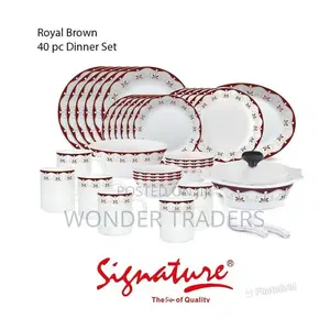 40pcs Signature Dinner Set Royal Brown