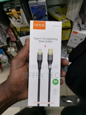 Cable Vidvie Cb4017 Type-C/iPhone 1.2M Black