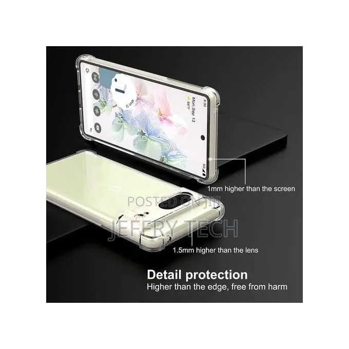 Google Pixel 7 Case, Transparent Soft TPU Reinforced Corners