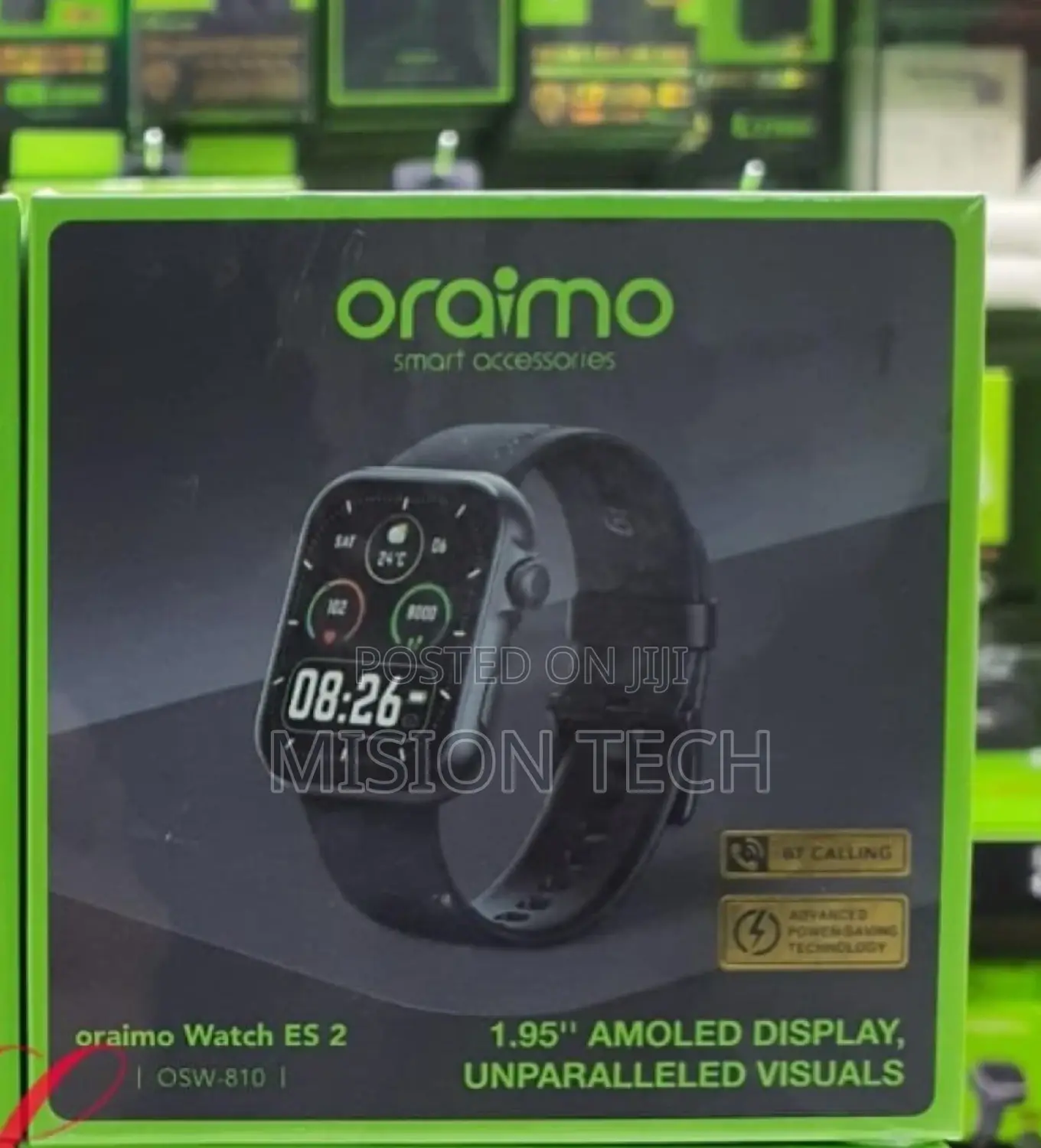 Oraimo Smart Watch1.95’AMOLED Screen Bluetooth Call IP68