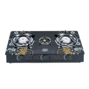 Nunix 3-Burner Table Glass Top Gas Cooker