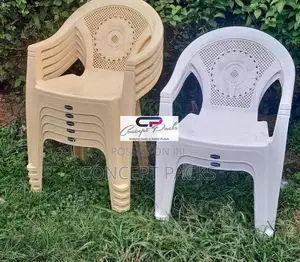 Kenpoly Cream and White Chairs With Arms.