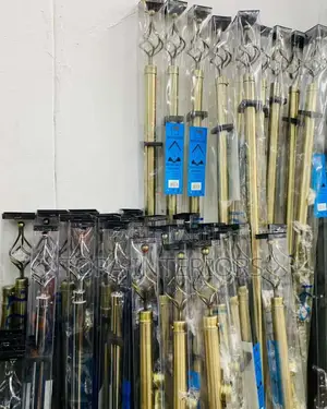 Adjustable Single Door Curtain Rods Complete With Accessories