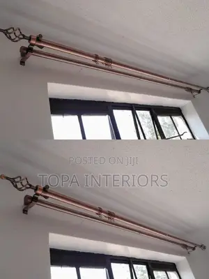 Ready to Pick 2m Double Curtain Rod Sets With All Accessories