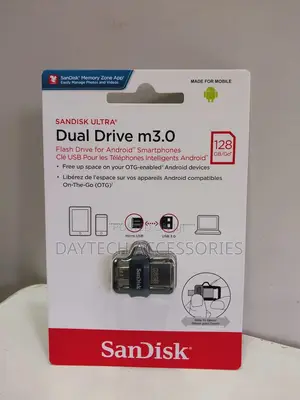 Sandisk Dual Drive M3.0 128 Gb Otg Drive (Black)
