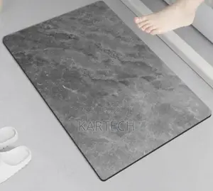 Marble-Like Rectangular Antislip Absorbent Bathroom Mat
