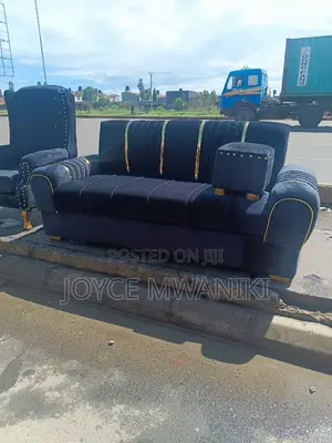 3 Seater, Black Sofa 