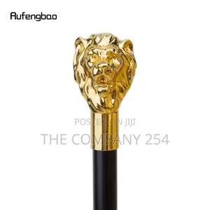 Gold Luxury Lion Head Congolese Walking Sticks