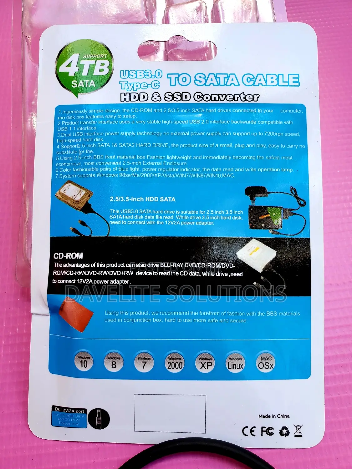 USB 3.0 to SATA Converter Adapter