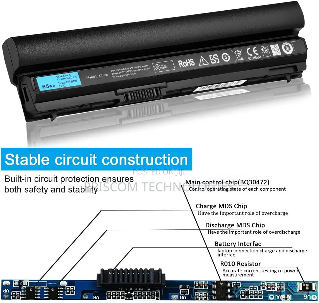 Dell Latitude E6230 E6330/ E6320 E6220 E6430S 6-Cell Battery