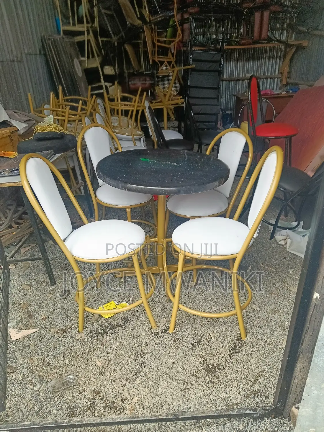 Restaurant Set, Gold, White Colour 