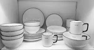 24 Pieces Concise Ceramic Dinner Set