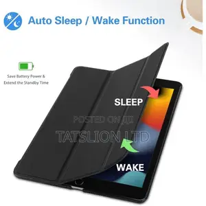 iPad 7th Gen 2019, Slim Tri-Fold Hard Back Case