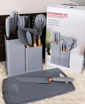 Grey Silicon Spoons 19 PCS