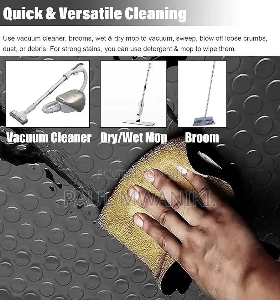 Heavy Duty Mat Garage Floor Mats 3mm Thick, 1.2m×10m