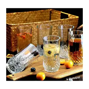 Set of 6 Long Diamond Glasses