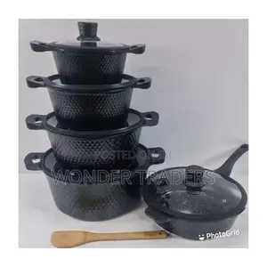 *_Bosch 11pc Granite Pot With Silicone Lid Covers*_
