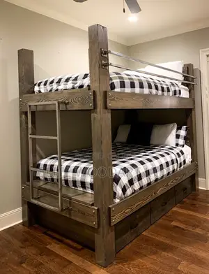 Rustic Bulky Bed/Double Decker Bed