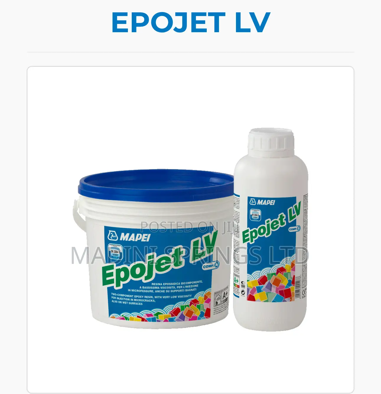 Mapei Epojet(Two-Component, Super-Fluid Epoxy Resin, 2.5kg)