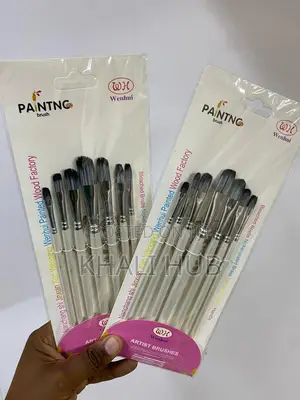 Artist Bleached Bristle Nickel-Plated Paint Brushes