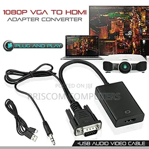 1080P 720P VGA To HDMI Converter Adapter Cable With Audio
