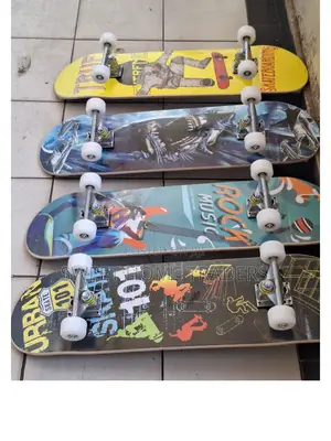 Skateboard With Rubber Wheels