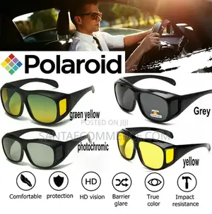 2 PCS HD Vision Wraparound Day And Night Vision Driving Glas