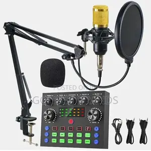 V8s Live Broadcast Sound Card Set Microphone