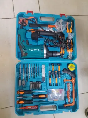 Makita Corded Drill 47pc Tool Set 36v With 2 Batteries