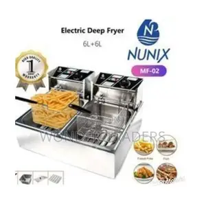 Nunix Double Tank 6+6lt Chips Stainless Steel Deep Fryer
