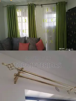 Green Curtains and Curtain Rods Curtain Rods and Curtains